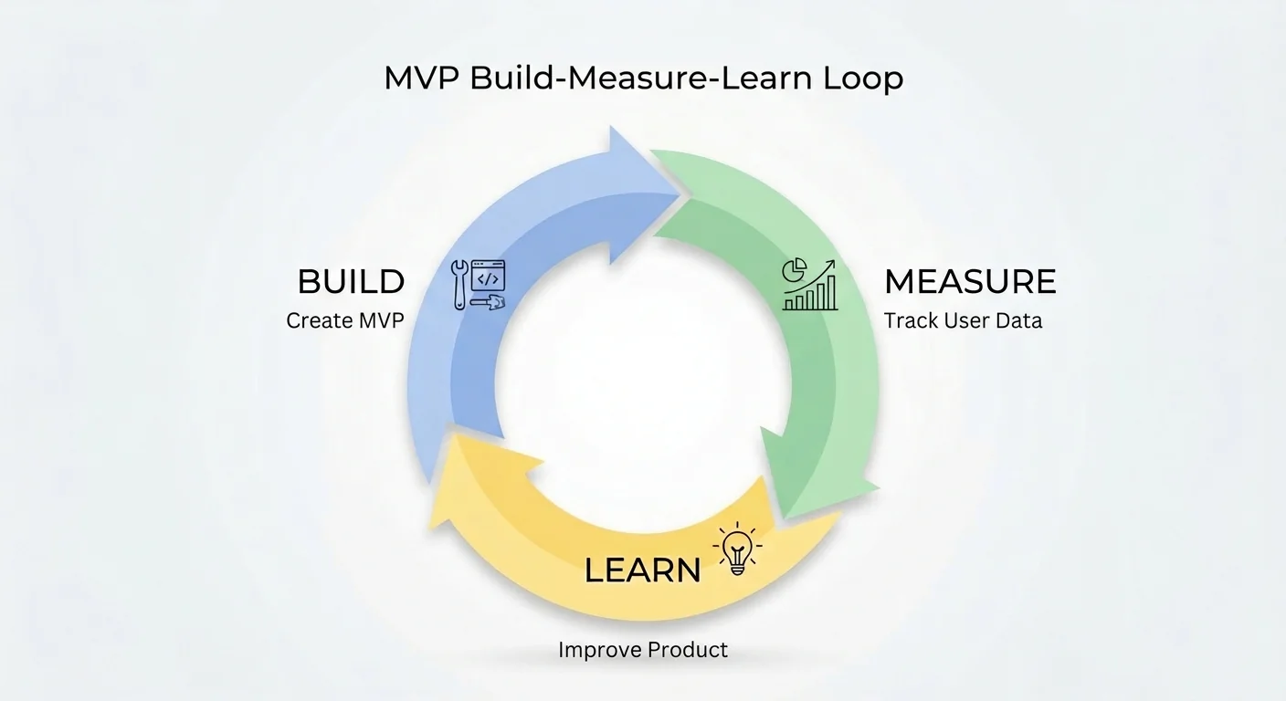 Build Measure Learn cycle for continuous MVP improvement
