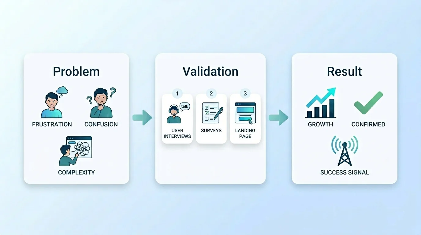 Start with a real problem when validating your startup idea